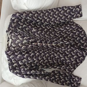 Anthropologie Maeve Monkey Pintuck Shirt